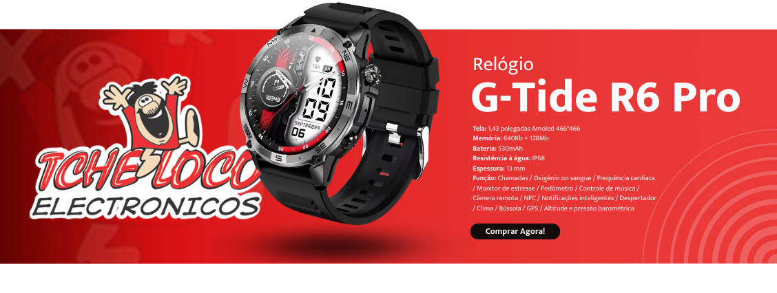 Banner do relógio G-Tide R6 Pro